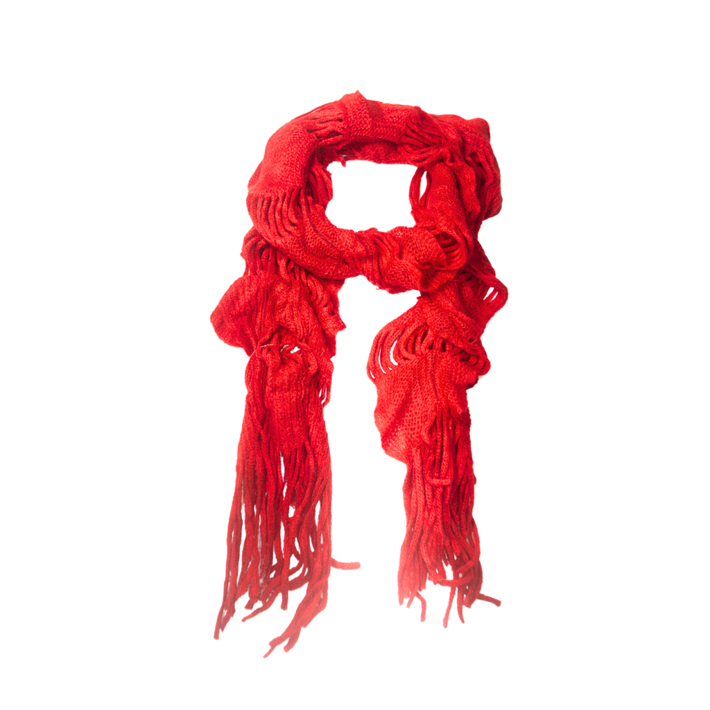 BUFANDA DE LANA TEJIDA 160X25CM