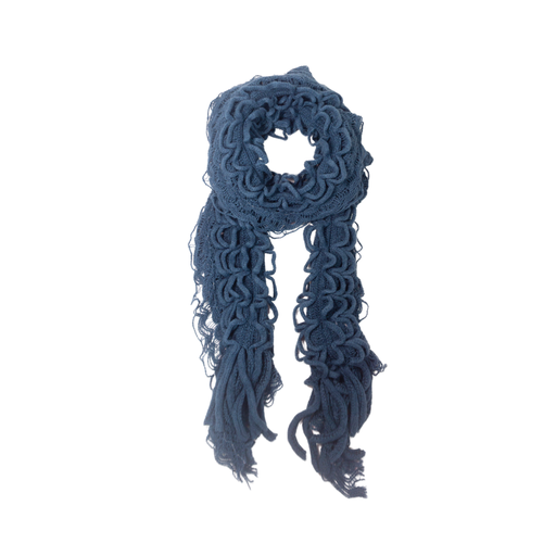 [0482] BUFANDA DE LANA TEJIDA CON VOLADOS