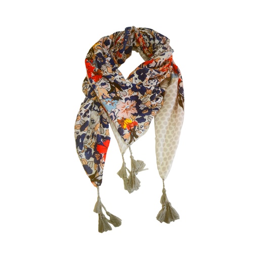 [33776] CHALINA FLORES LUNARES Y BORLAS 110X110CM