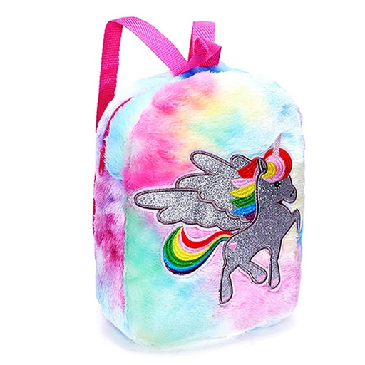 [34420] MOCHILA DE PELUCHE UNICORNIO 12"