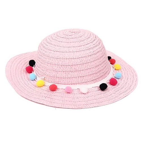 [34866] SOMBRERO CAPELINA INFANTIL CON POMPON