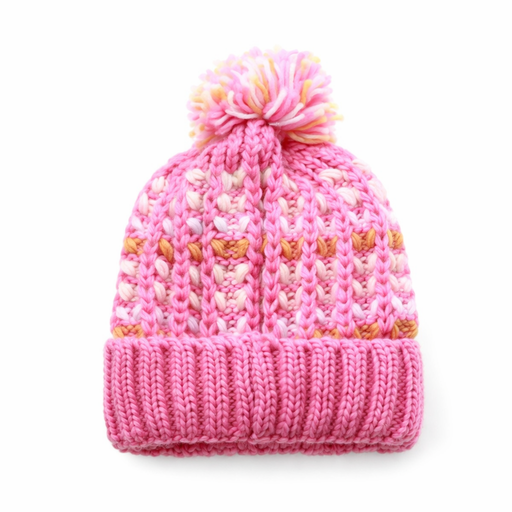 [36474] GORRO TEJIDO MULTICOLOR POMPON
