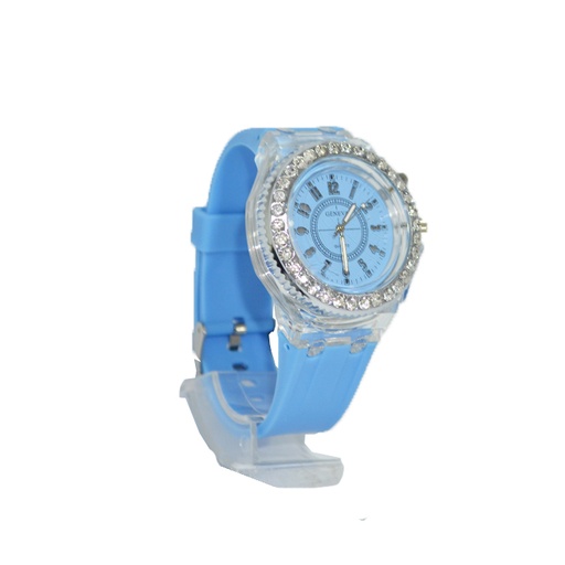 RELOJ CARCASA STRASS Y MALLA DE GOMA