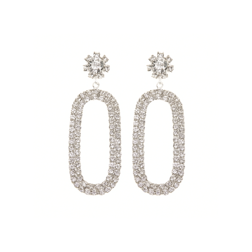 [38733] AROS CON STRASS FORMA OVALADA