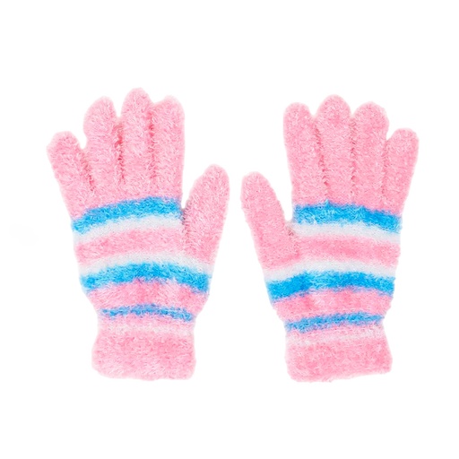 [40254] GUANTES DE PLUSH INFANTILES CON RAYAS