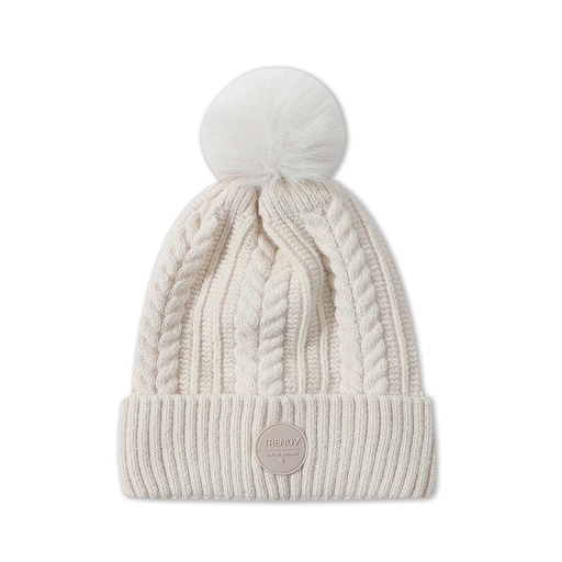 [40746] GORRO CON POMPON APLIQUE TRENDY