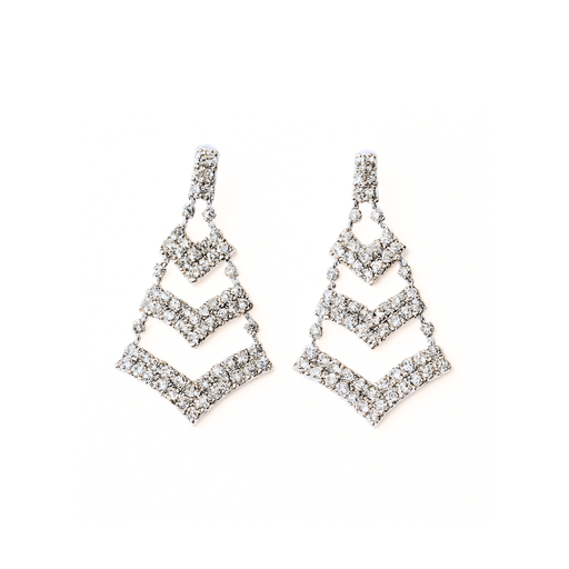 [41949] AROS COLGANTE CON STRASS ROMBO