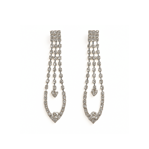 [41951] AROS CON STRASS FORMA GOTA