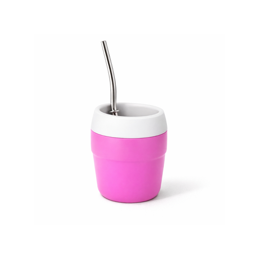 [43285] MATE PLASTICO BICOLOR CON RELIEVE