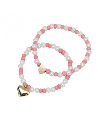 [45110] PULSERA DOBLE MOSTACILLA DIJE CORAZON