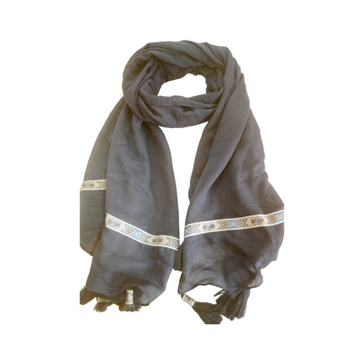 [17409] CHALINA BORDADA Y BORLAS