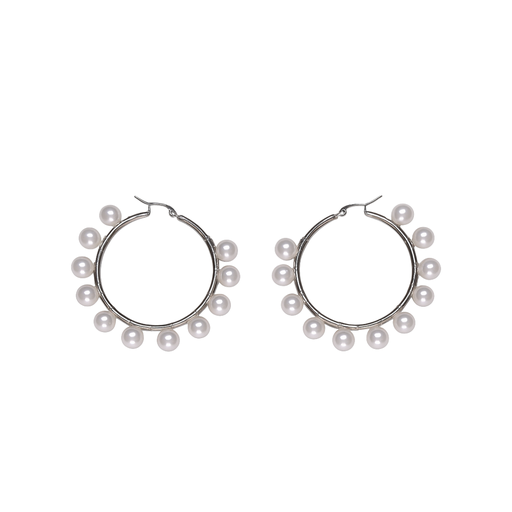 [45817] AROS ARGOLLA PERLAS BLANCAS 40MM