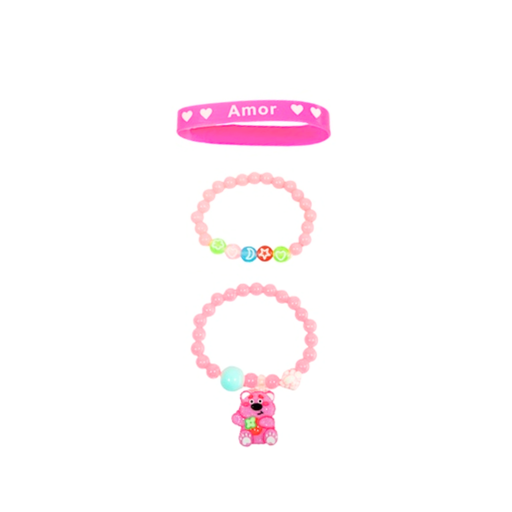 [45828] SET DE PULSERA INFANTIL CON DIJE X3