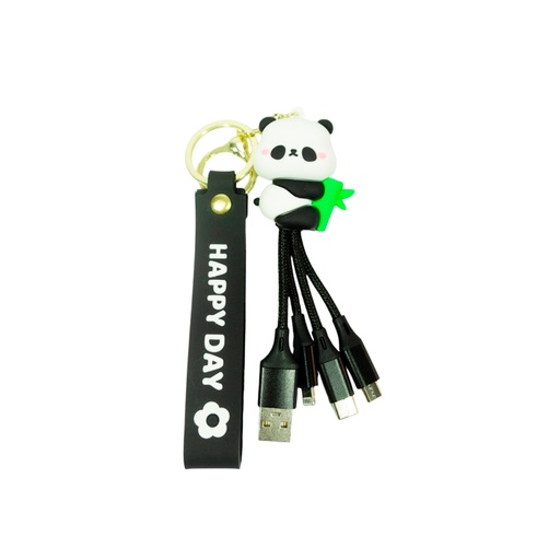 [45868] LLAVERO CHARM 3 EN 1 USB CARGADOR