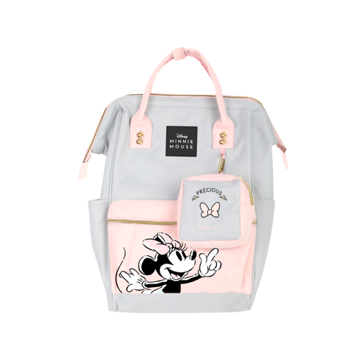 [46789] MOCHILA BOCA DE PEZ CON LLAVERO MONEDERO DE MINNIE