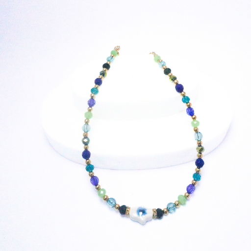 [47641] COLLAR CUENTAS DE COLORES Y DIJE