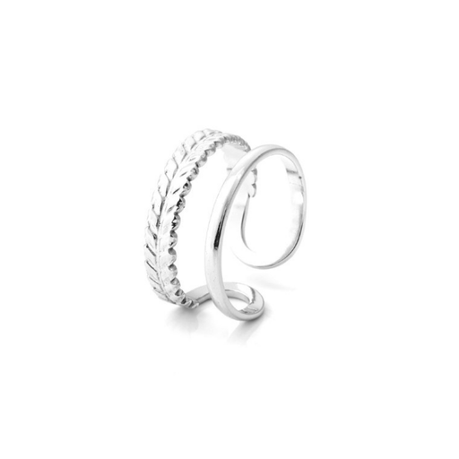 [48493] ANILLO DE ACERO QUIRURGICO DOBLE CON RELIEVE