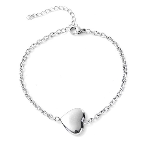 [48510] PULSERA DIJE CORAZON ACERO QUIRURGICO