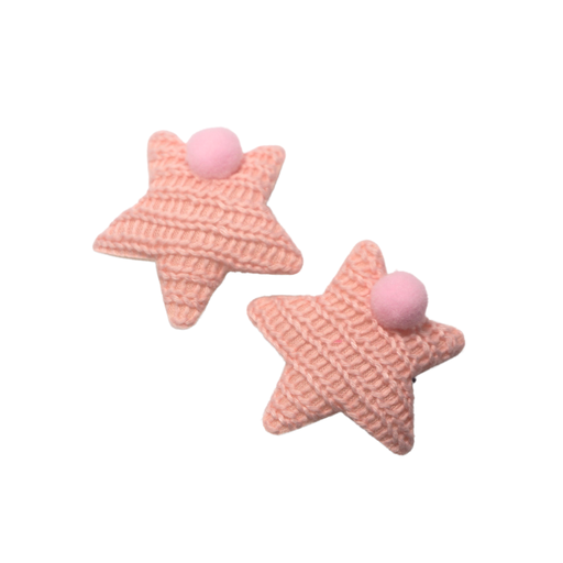 HEBILLAS CON APLIQUE DE ESTRELLA TEJIDA