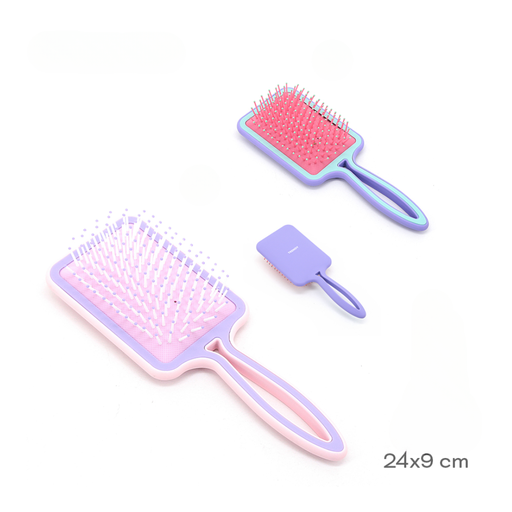 CEPILLO PARA CABELLO BICOLOR 24X9CM