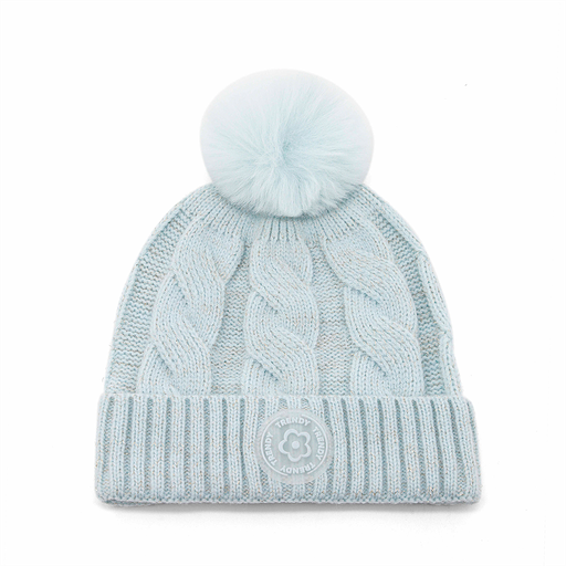 GORRO TRENZADO CON POMPON