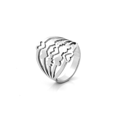 [49045] ANILLO ACERO CORAZONES