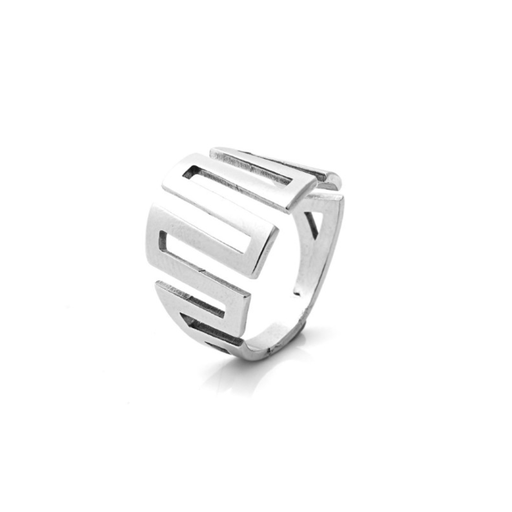[49046] ANILLO ACERO GEOMETRICO