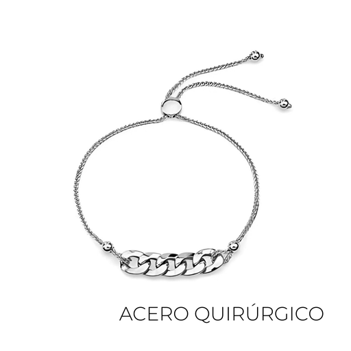 PULSERA ACERO QUIRURGICO REGULABLE