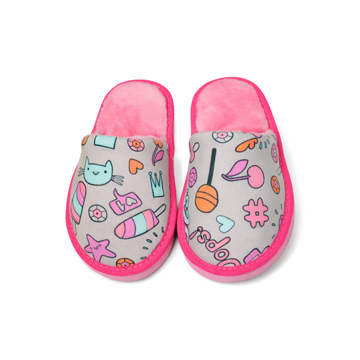 [49135D] PANTUFLAS ESTAMPADA TALLE 33 | 34