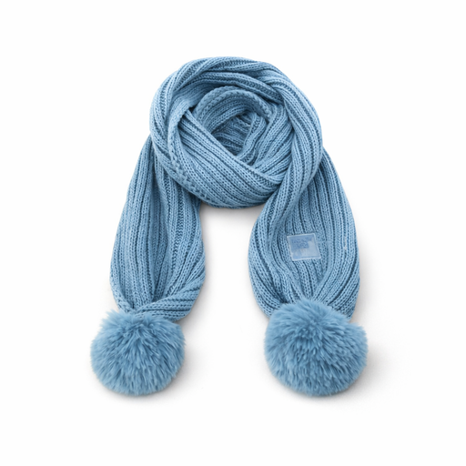 BUFANDA CON POMPON APLIQUE TRENDY