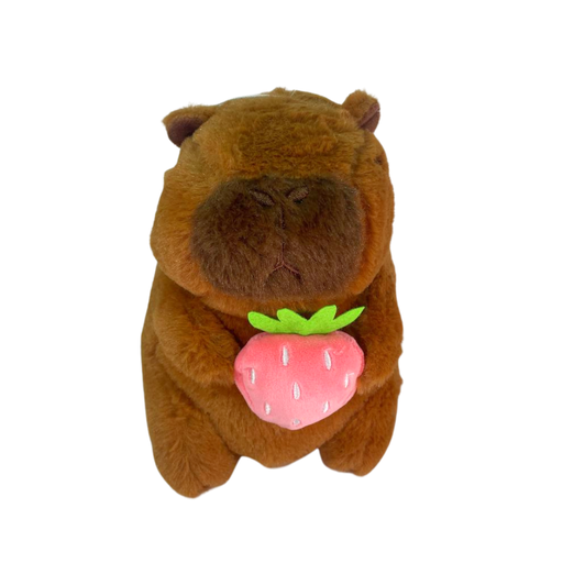 [50303] PELUCHE CAPIBARA CON FRUTA 18CM