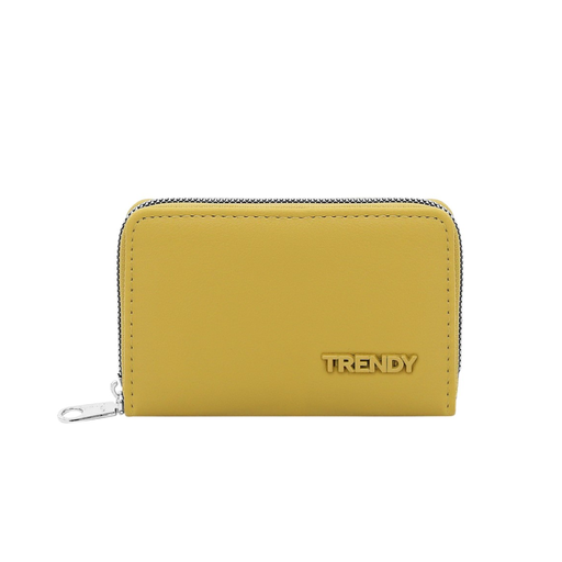 BILLETERA COLOR LISO CON APLIQUE TRENDY