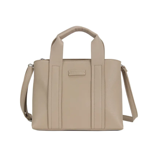 CARTERA COLOR LISO CON APLIQUE TRENDY