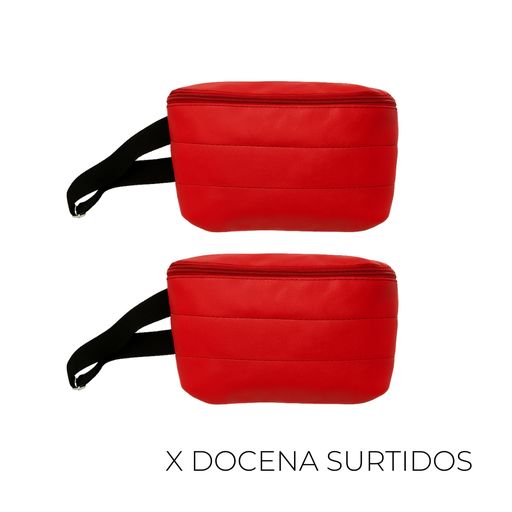 [44195D] RIÑONERA AMPLIA PUFFER ROJA X12