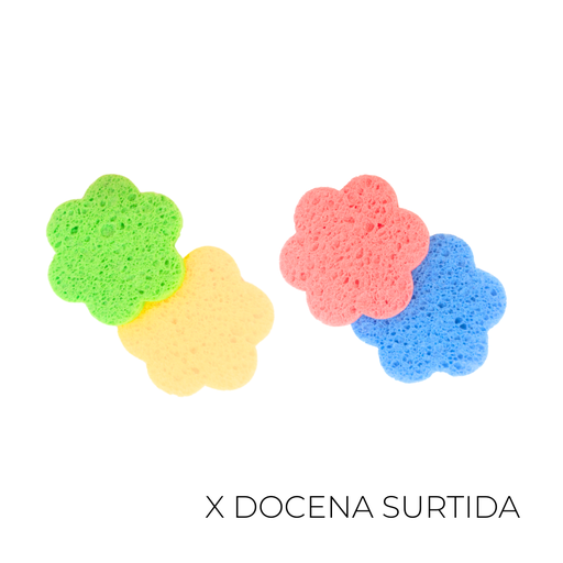 [24643D] ESPONJA FLOR PARA SKINCARE X12