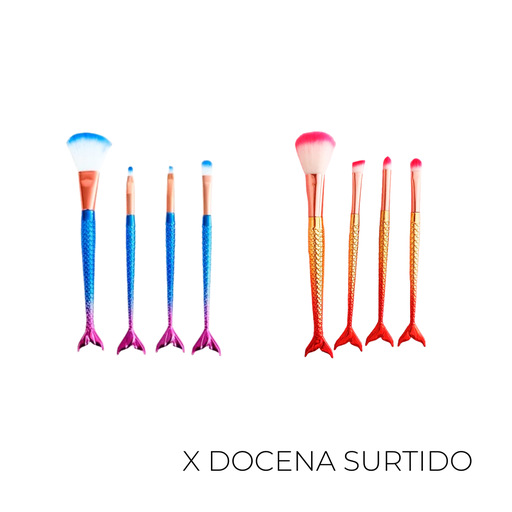 [42305D] SET BROCHA MAKE UP SIRENA X12