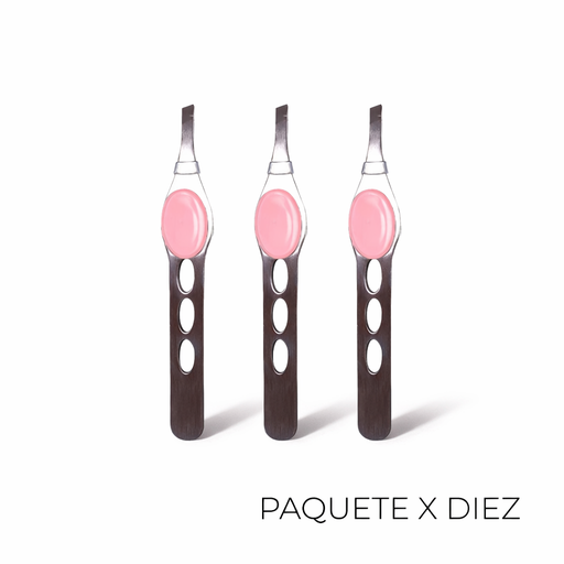 [45853D] PINZA PARA DEPILAR PAQUETE X10