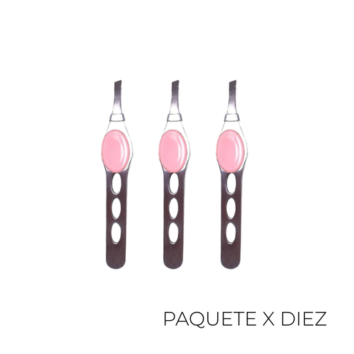 [45853D] PINZA PARA DEPILAR PAQUETE X10