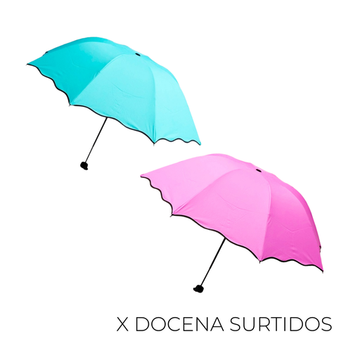 [45691D] PARAGUAS RETRACTIL COLOR LISO X12