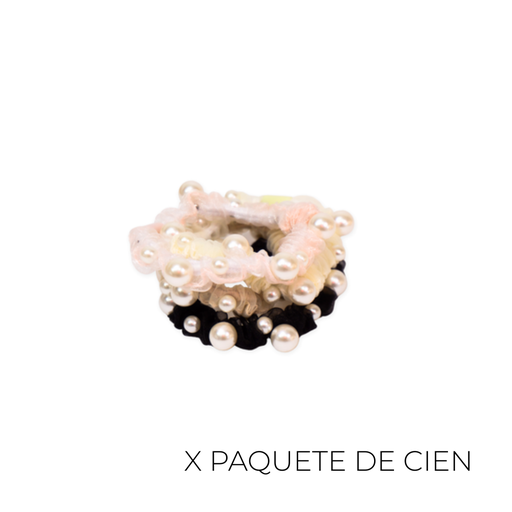 [45795D] COLEROS TUL CON PERLAS PAQUETE X100