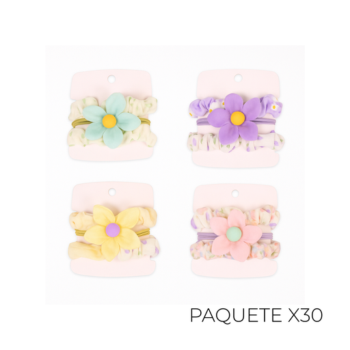 [45797D] SET DE COLEROS FLOR PAQUETE X30