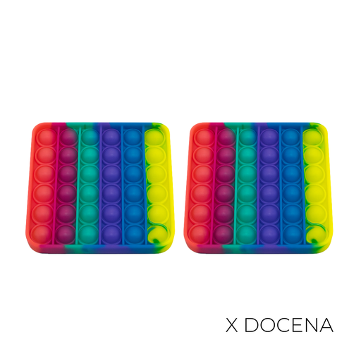 [34649D] POP IT CUADRADO MULTICOLOR 12x12CM X12