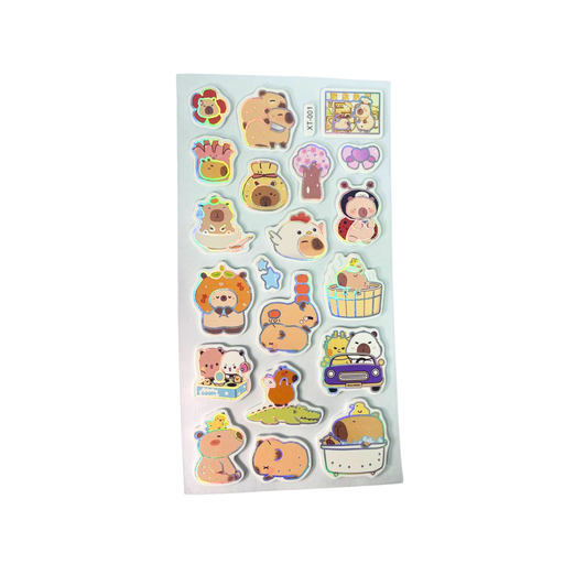 [50588] STICKER HOLOGRAFICO GRANDE 3D CAPIBARA