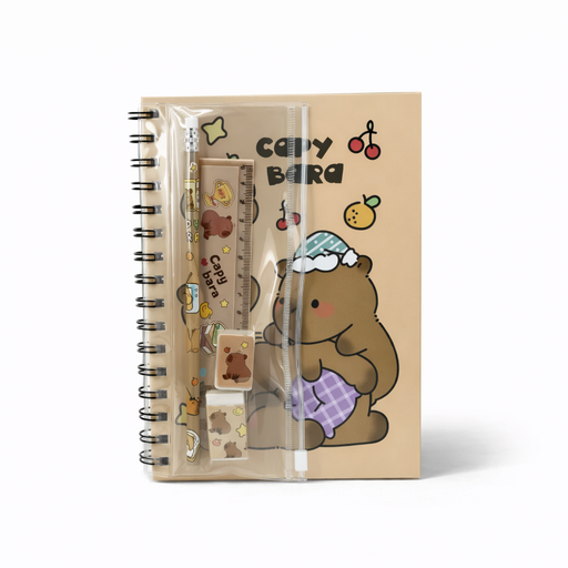 [50635] SET CUADERNO + LAPIZ GOMA Y REGLA TRENDY