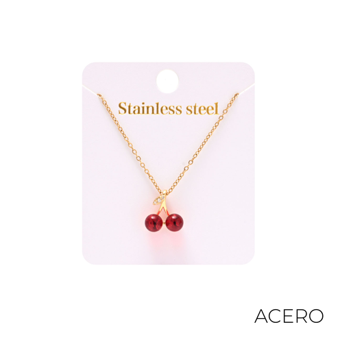 [50669] CADENA CON DIJE CHERRY ACERO