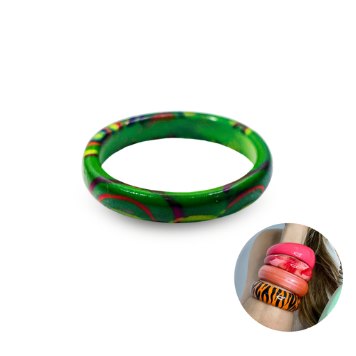 [50944] PULSERA RIGIDA FINA ESTAMPADA