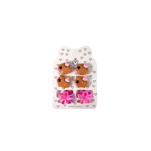 SET DE PELO COLERO CAPIBARA + BROCHE