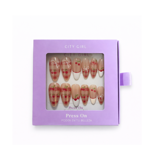 [51249] UÑAS PRESS ON ALMENDRA CHERRY