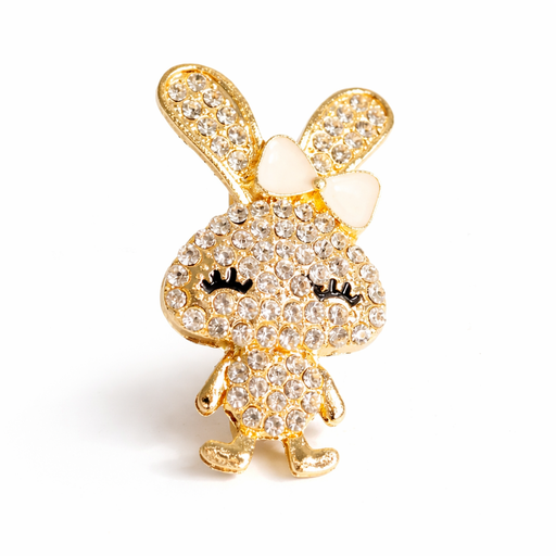 [51349] PRENDEDOR PIN CON STRASS DE CONEJO