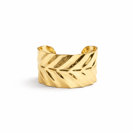 BRAZALETE ANCHO FORMA DE HOJA